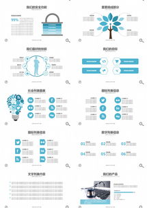 蓝色简约·创意新生 100页熊猫办公互联网销售PPT模板，赋能产品营销新高度